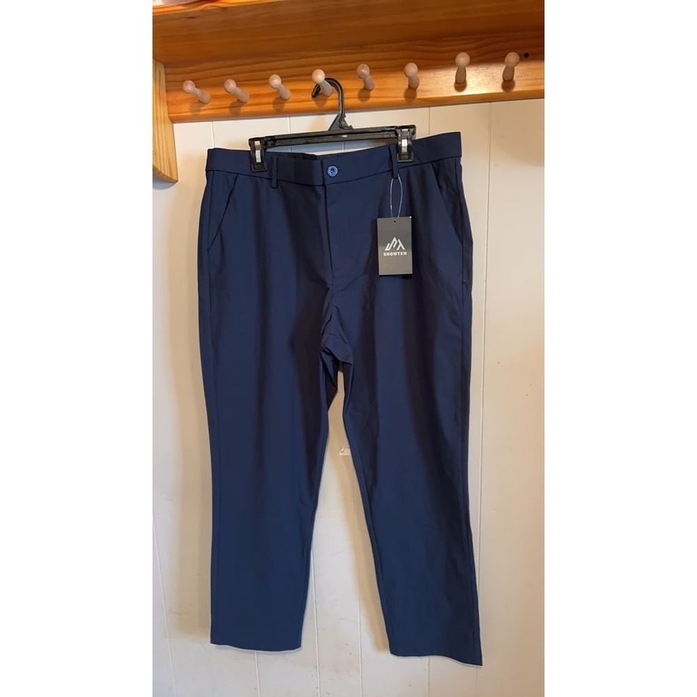 Snowten Men's Navy Blue Polyester Pants